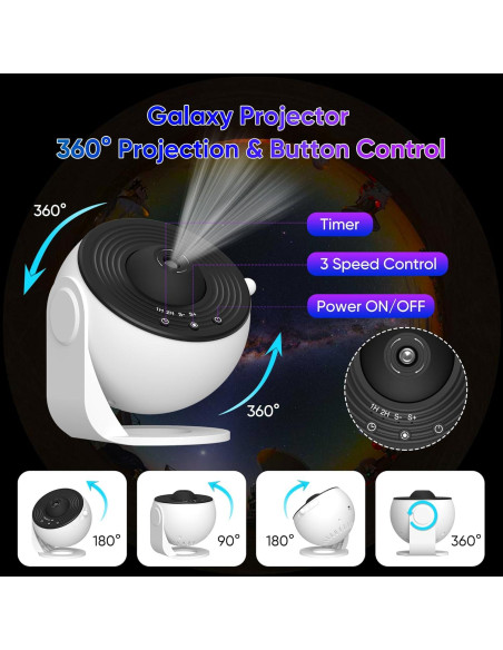 Proyector de Estrellas HD Xeefeel 13 en 1 con Temporizador