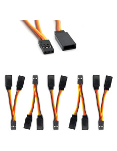 5 Cables Y Servo Futaba 10cm Macho a Hembra para RC