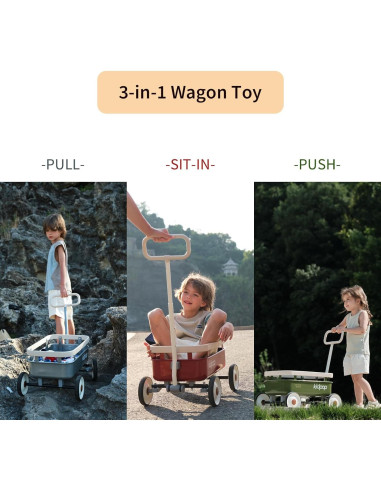 Carro de Arrastre PULA-WILD 3 en 1 para Niños Blanco