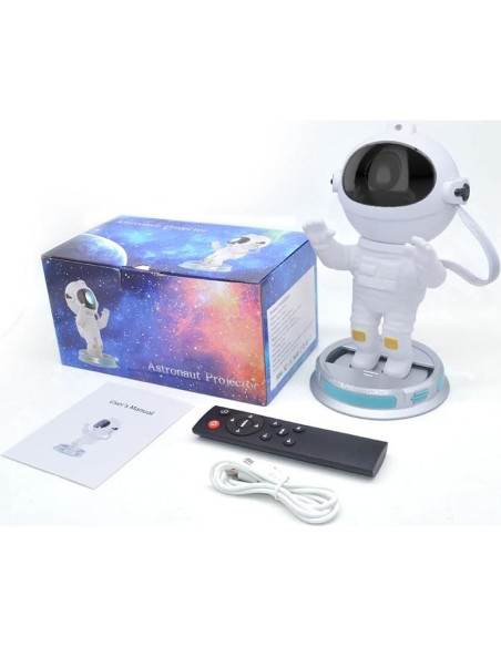 Proyector Galáctico Astronauta Luz Nocturna 14.5x12.5cm