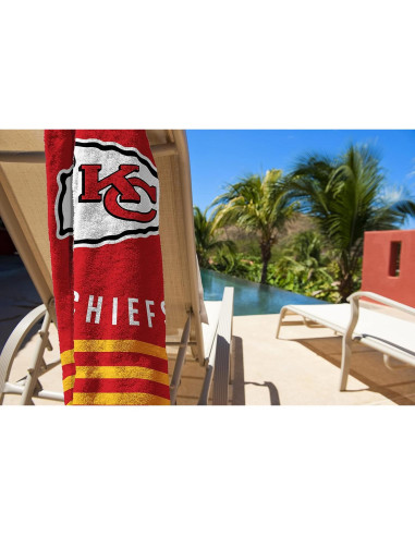 Toalla de Playa Rayas NORTHWEST Kansas City Chiefs 76.2x152.4cm