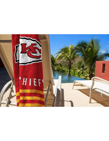 Toalla de Playa Rayas NORTHWEST Kansas City Chiefs 76.2x152.4cm