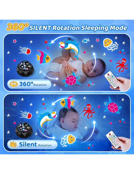 Proyector de Luz Nocturna PIKOY para Niños 15 Colores 3 Películas