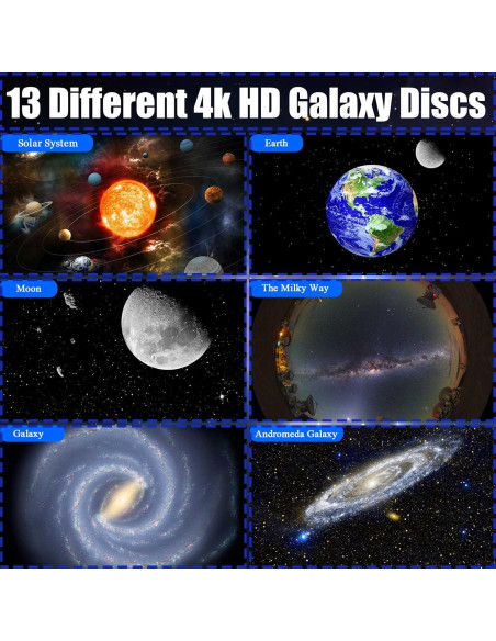 Proyector Planetario Hbaushun con 13 Discos de Galaxia HD Proyector Planetario Hbaushun con 13 Discos de Galaxia HD