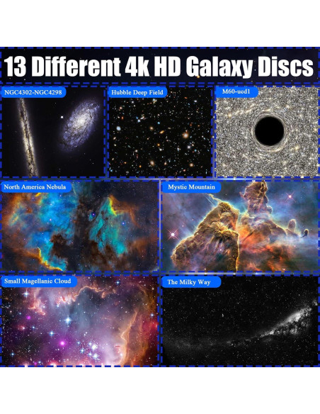 Proyector Planetario Hbaushun con 13 Discos de Galaxia HD Proyector Planetario Hbaushun con 13 Discos de Galaxia HD