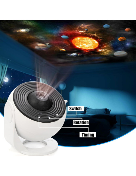 Proyector Planetario Hbaushun con 13 Discos de Galaxia HD Proyector Planetario Hbaushun con 13 Discos de Galaxia HD