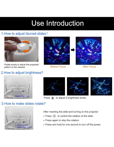 Proyector de Estrellas ELITUN EP-001 Luz Nocturna HD 10 en 1