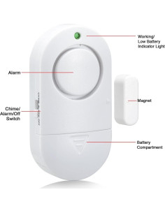 Alarmas de Ventana y Puerta Toeeson 120 dB - Paquete de 3 2