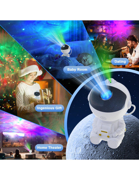 Proyector Galáctico HCRTGAY con Control Remoto y Temporizador Proyector Galáctico HCRTGAY con Control Remoto y Temporizador