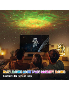 Proyector Galáctico Astronauta LED 3 en 1 con Control Remoto 2