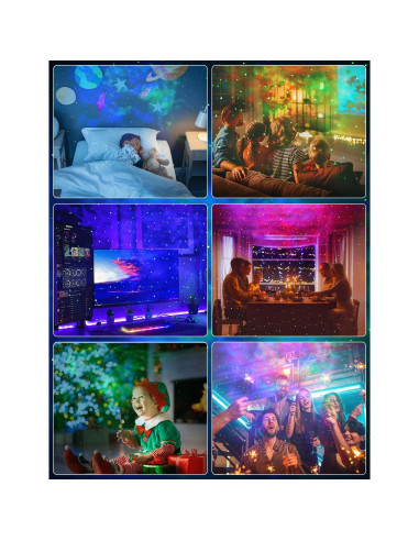 Proyector Galáctico Astronauta LED 3 en 1 con Control Remoto