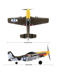 Avión RC ANTSIR P51 Mustang 4 Canales para Principiantes 2