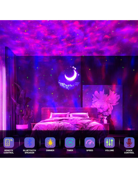 Proyector de Estrellas Sopco con Altavoz Bluetooth y Control Remoto