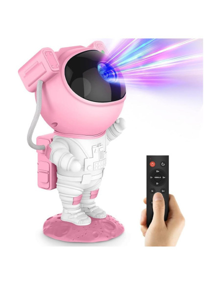 Proyector de Luz Nocturna Astronauta AceGamer Rosa-Blanco