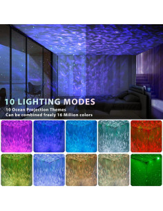 Proyector Nocturno Estrella Geanli con Altavoz Bluetooth 15.24cm 2