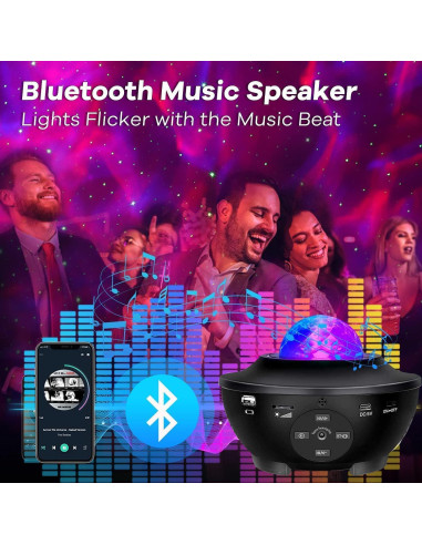 Proyector de Estrellas Elec3 con Bluetooth y Control Remoto