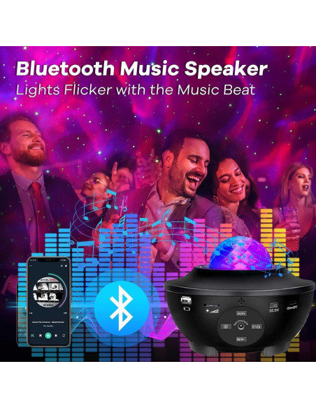 Proyector de Estrellas Elec3 con Bluetooth y Control Remoto