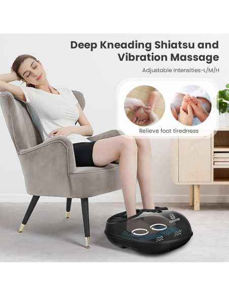 Masajeador de Pies COMFIER CF-5003RC con Calor y Control Remoto