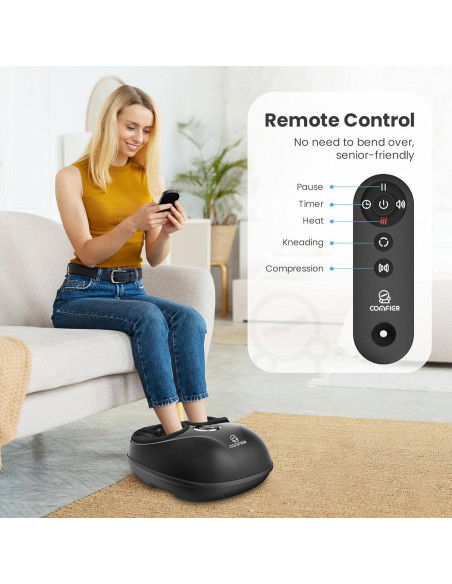 Masajeador de Pies COMFIER CF-5003RC con Calor y Control Remoto