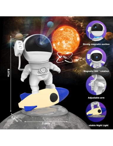 Proyector de Galaxia Nawchedo 13 en 1 Luz Nocturna HD