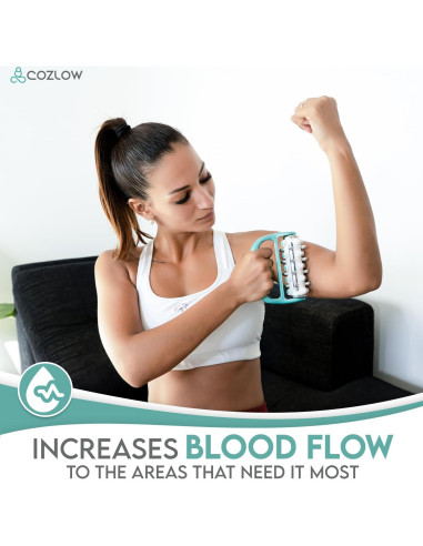 Masajeador Drenaje Linfático Cozlow Verde Rodillo Portátil