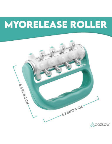 Masajeador Drenaje Linfático Cozlow Verde Rodillo Portátil