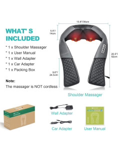 Masajeador de Cuello Medcursor LY-580A, Shiatsu Eléctrico con Calor 2