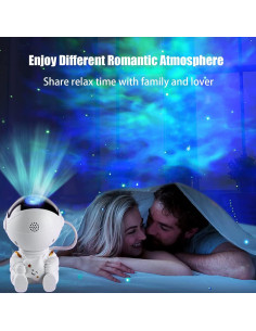 Proyector de Estrellas Astronauta HLKZine, Luz Nocturna 7 Efectos 2