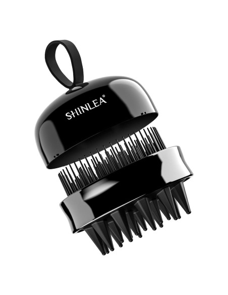 Masajeador de cuero cabelludo 2 en 1 SHINLEA Negro