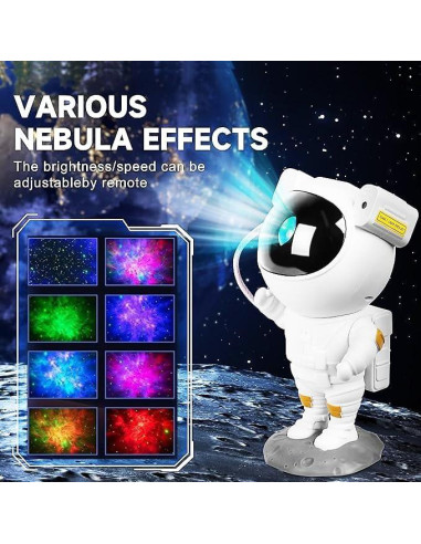 Proyector de Estrellas WHD Astronauta con Control Remoto 21.5cm