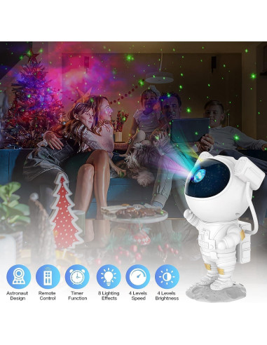 Proyector de Estrellas WHD Astronauta con Control Remoto 21.5cm