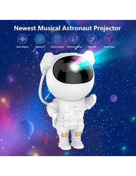 Proyector de Estrellas WHD Astronauta con Control Remoto 21.5cm