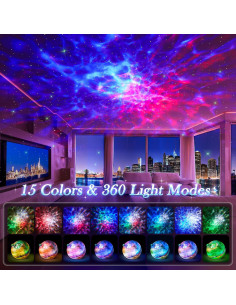 Proyector de Estrellas Galaxy TK - 15 Colores, Bluetooth, Ruido Blanco 2