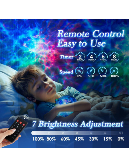 Proyector de Estrellas Galaxy TK - 15 Colores, Bluetooth, Ruido Blanco