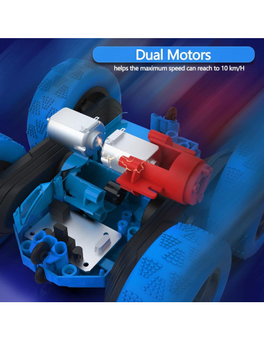 Coche RC Hamdol T1 Acrobático 4WD 360 Recargable Azul