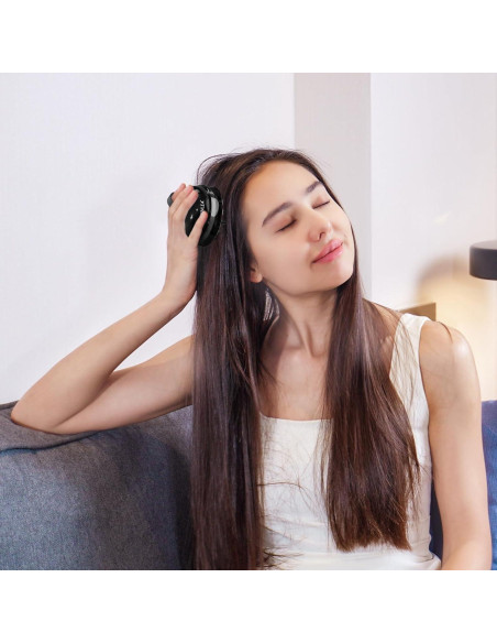 Masajeador de cuero cabelludo 2 en 1 SHINLEA Negro