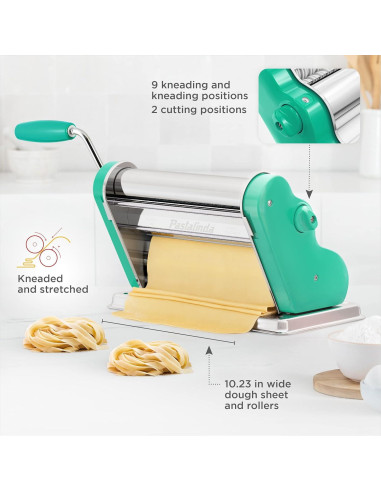 MAQUINA DE PASTA PASTALINDA Classic 26 cm, 9 posiciones, Verde