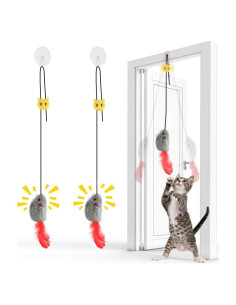 Juguetes para Gatos FYNIGO 2 Paquete Ratón Colgante Interactivo