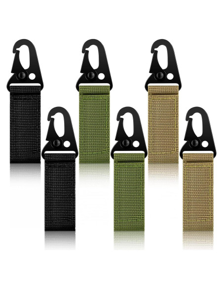 6 Piezas Clip de Equipo Táctico Vinsot Soporte de Cinturón Nylon