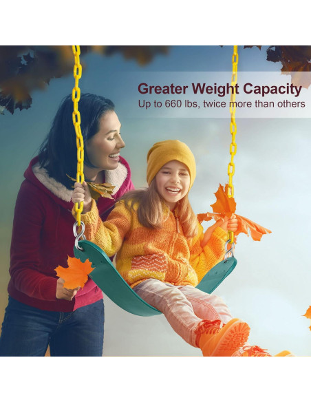 Columpio PACEARTH Verde 299kg Cadenas Antioxidantes 66cm