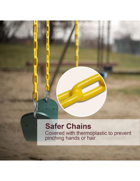 Columpio PACEARTH Verde 299kg Cadenas Antioxidantes 66cm
