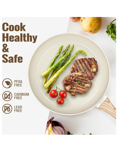 Juego de Ollas y Sartenes SouxMux 12 Piezas Antiadherente