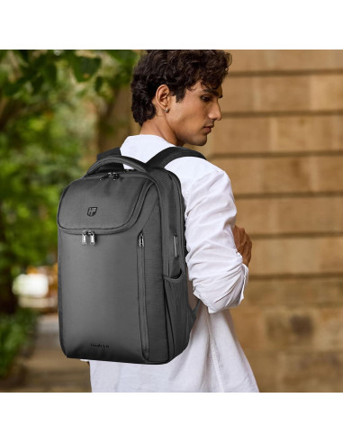 Mochila de Negocios Impermeable 17.3" USB - HF0010BLK