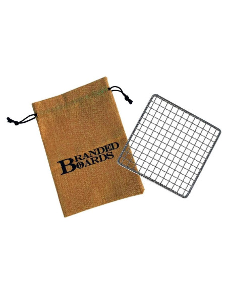 Parrilla BBQ Portátil Branded Boards Acero Inoxidable 15x15cm