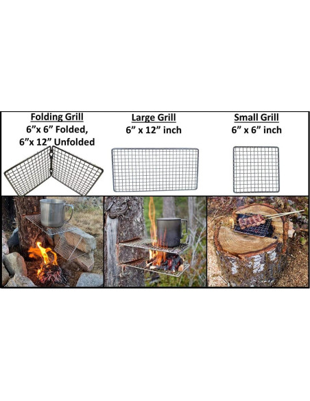 Parrilla BBQ Portátil Branded Boards Acero Inoxidable 15x15cm
