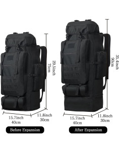 Mochila de Camping 100L Lizbin Táctica Militar Resistente al Agua 2
