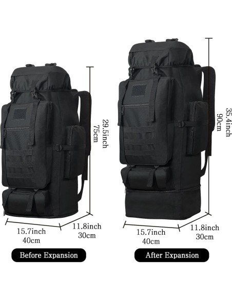 Mochila de Camping 100L Lizbin Táctica Militar Resistente al Agua