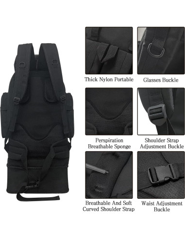 Mochila de Camping 100L Lizbin Táctica Militar Resistente al Agua