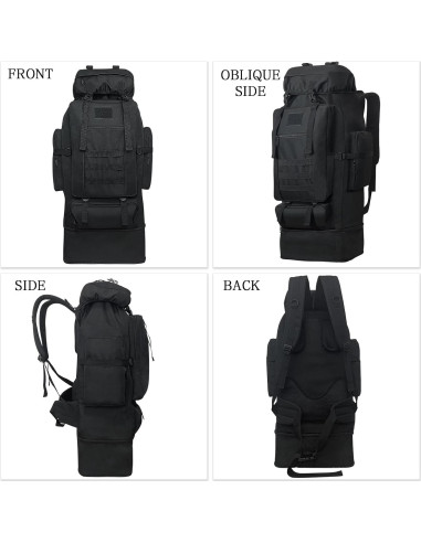 Mochila de Camping 100L Lizbin Táctica Militar Resistente al Agua