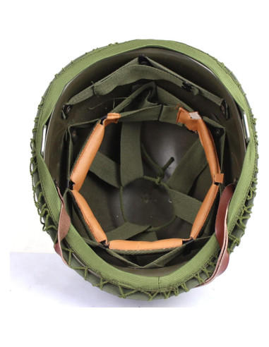 Casco de acero M1 SYLPHID Verde con red y cinturón